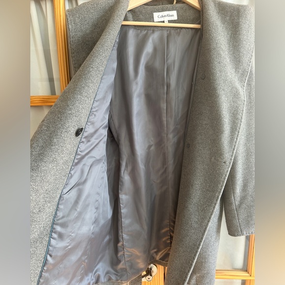 Calvin Klein Gray Peacoat with Hood size 14 - Picture 5 of 7